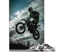 1000 Piece Motocross Big Jump Jigsaw Puzzles for Adult Teenagers Wooden Puzzles Sustainable Puzzle for Adults | Games 1000pcs (75x50cm)
