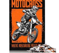 1000 Piece Motocross Quote Pop Art Square Puzzles for Adults & Paper Puzzles Educational Game 38x26cm/1000pcs