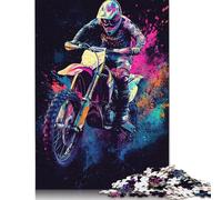 1000 Piece Motocross Rider Art Jigsaw Puzzle for Adults And Teenager Sustainable Puzzle for Adults | Games 1000pcs (75x50cm)