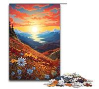 1000 Piece Mountain Landscape with Wild Flowers Puzzles Gifts Jigsaw Puzzles for Adults Christmas Wishlist with Santa Claus for Teenager Age 14 Up 1000PCS(75x50cm)