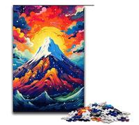 1000 Piece Mountain Peak Is Surrounded by SplattersLots of Color Puzzles Gifts Jigsaw for Adults Christmas Wishlist with Santa Claus for Teenager Age 14 Up 75x50cm