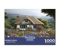 1000 Piece Mountain Village Cottage Game Puzzle for Adults Gifts Family Challenging Toys Home DecoRation Alpine Chalet Jigsaw Puzzle for Women Men Adult 38x26cm/1000pcs