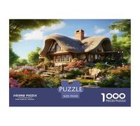 1000 Piece Mountain Village Cottage Jigsaw Puzzles for Adults Gifts EduCational Games Home DecoRation Alpine Chalet Jigsaw Puzzle for Adults And Kids 70x50cm/1000pcs
