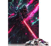 1000 Piece Mystic Knight Wooden Jigsaw Puzzles Adults Teens Jigsaw Large Puzzle Toys Educational Intellectual Decompressing Fun Family Game 1000pcs (75x50cm)
