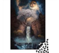 1000 Piece Mystic Waterfall Jigsaw Puzzles for Adult Puzzle Jigsaws for Adults Age 14+ 1000pcs (75x50cm)