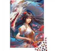 1000 Piece Mystical Dragon Girl Jigsaw Puzzles for Adults Paper Puzzle Jigsaws for Adults 1000pcs (38x26cm)