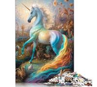 1000 Piece Mystical Unicorn Safari Jigsaw Puzzle for Adult Teenagers Wood Jigsaw Puzzles Educational Game Challenge Toy Birthday Gifts 1000pcs (75x50cm)
