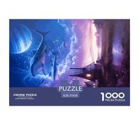 1000 Piece Mystical Worlds Jigsaw Square Puzzle for Adults & Wooden Puzzles Educational Game Challenge Toy 1000pcs (75x50cm)