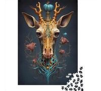 1000 Piece Mythical Giraffe Jigsaw Puzzles for Adults Wood Puzzle Jigsaws for Adults 1000pcs (38x26cm)
