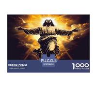 1000 Piece Mythical Jesus Jigsaw Puzzles Great Gift for Adults Fun Challenging Home Decoration Brainteasing Deities Jigsaw Puzzle for Adults 38x26cm/1000pcs