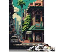 1000 Piece Nagoya Pixel Art Square Puzzles for Adults & Wooden Puzzles Educational Game 1000pcs (75x50cm)