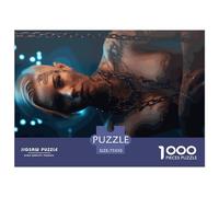 1000 Piece Naked Tattooed Girl Square Puzzles for Adults, Wooden Puzzles Family Entertainment Toys 1000pcs (75x50cm)