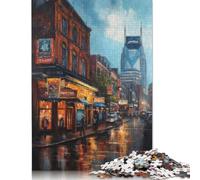 1000 Piece Nashville Charm USA Square Puzzles for Adults, Wooden Puzzles Toy Wall Decor 1000pcs (75x50cm)