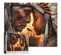 1000 Piece Native Elder Girl Connection Jigsaw Pu zzles for Adults Indigenous Tribes Puzzles South Africans Puzzle Challenging Family Activity Games DIY Craft Puzzle Home Decor Gifts 19.7" x 27.6 "