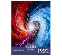 1000 Piece Nebula Jigsaw Puzzle for Adults - Challenging Brain Teaser, Red Blue Jigsaws, Home Decoration Gifts 52x38cm/1000pcs
