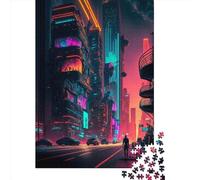 1000 Piece Neon Cities Jigsaw Puzzle for Adult Teenagers Christmas Eve Gifts 1000pcs (75x50cm)