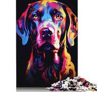 1000 Piece Neon Dog Puzzles for Wooden Puzzles Educational Game for Adult 1000pcs (75x50cm)