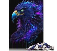 1000 Piece Neon Eagle Portrait Jigsaw Puzzles for Adult Teenagers Wooden Puzzle Jigsaws for Adults Jigsaw Puzzles for Adults 1000pcs (75x50cm)