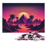 1000 Piece 'Neon Oasis in The Desert Jigsaw Puzzle for Adult Teenagers Puzzle Jigsaws for Adults Puzzles for Adults 1000pcs (75x50cm)