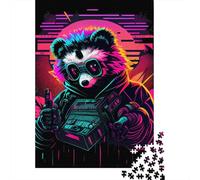 1000 Piece Neon Panda Jigsaw Puzzles for Adults Jigsaw Puzzles Educational Game Challenge Toy 1000pcs (75x50cm)