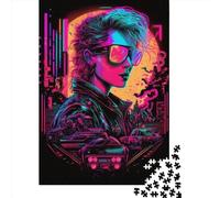 1000 Piece Neon Robots9 Puzzles for Adults Wooden Puzzles Educational Games For Kids 1000pcs (75x50cm)