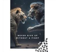 1000 Piece Never Give Up Motivation Jigsaw Puzzle for Adult Teenagers Wood Jigsaw Puzzles Educational Game Challenge Toy Birthday Gifts 1000pcs (75x50cm)