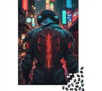 1000 Piece Night Cyborg Ninja Jigsaw Puzzles for Adults Jigsaw Puzzles Educational Game Challenge Toy 1000pcs (75x50cm)