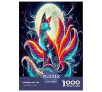 1000 Piece Nine-tailed Fox Game Puzzle for Adults Gifts Fun Challenging Home Decoration Wildlife Jigsaw Puzzle for Adults And Kids Age 12 And Up 70x50cm/1000pcs