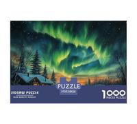 1000 Piece Northern Lights Game Puzzle for Adults Gifts Family Challenging Toys Home DecoRation Polar Auroras Jigsaw Puzzle for Women Men Adult 38x26cm/1000pcs