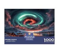 1000 Piece Northern Lights Game Puzzle for Adults Gifts Fun Challenging Home Decors Brainteasing Polar Auroras Jigsaw Puzzle for Women Men Adult 38x26cm/1000pcs