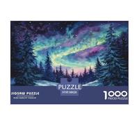 1000 Piece Northern Lights Jigsaw Puzzles for Adults Gifts Challenging Games Home Decors Brainteasing Polar Auroras Jigsaw Puzzle for Adults And Kids 38x26cm/1000pcs
