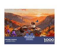 1000 Piece Norwegian Forest Cat Jigsaw Puzzle for Adults Kids - Family Fun, Family Happy Game, Autumn Valley Jigsaws, Home Decoration Unique Gift 38x26cm/1000pcs