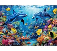 1000 Piece Ocean Animals Dolphin Jigsaw Puzzle for Adults | Educational Games, Decoration Puzzle, 70 x 50 cm, Challenging