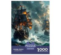 1000 Piece Ocean Sailing Game Puzzle for Adults Gifts Fun Challenging Home Decors Brainteasing Dream Voyage Jigsaw Puzzle for Women Men Adult 70x50cm/1000pcs