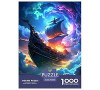 1000 Piece Ocean Sailing Game Puzzle for Adults Gifts Fun Challenging Home Decors Brainteasing Dream Voyage Jigsaw Puzzle for Women Men Adult 70x50cm/1000pcs