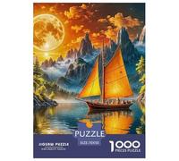 1000 Piece Ocean Sailing Game Puzzle Great Gift for Adults Challenging Games Home Decoration Dream Voyage Jigsaw Puzzle for Women Men Adult 70x50cm/1000pcs