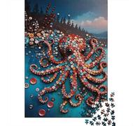 1000 Piece Octopus Jigsaw Puzzles for Adults Challenge Toy Educational Games Home Decoration Button Octopus Puzzles Gifts 1000pcs (75x50cm)