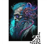 1000 Piece Octopus Man Puzzles for Adults & Wooden Puzzles Educational Puzzle Family Game 1000pcs (75x50cm)
