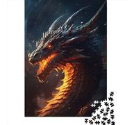 1000 Piece Old Fire Dragon Square Puzzle for Adults, Wooden Puzzles Puzzle Hands-on Game 1000pcs (75x50cm)