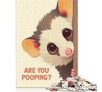 1000 Piece Opossum Are You Pooping Jigsaw Puzzlesfor Adults Teenagers Wooden Puzzle Adult Jigsaw Puzzle Sustainable Puzzle for Adults | Games 1000pcs (75x50cm)
