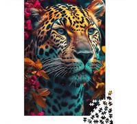 1000 Piece Orange Close Up Jaguar Creative Square Jigsaw Puzzles for Adults And Wooden Puzzles Educational Game for Adult 1000pcs (75x50cm)