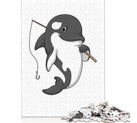 1000 Piece Orca Fisher Fishing Rod Square Puzzles for Adults And Paper Puzzles Family Activity 38x26cm/1000pcs