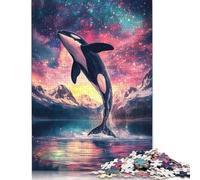 1000 Piece Orca Leaping Into The Stars Jigsaw Puzzles for Adults Puzzle Adult Jigsaw Puzzle Home Decoration Puzzle Toys 1000pcs (75x50cm)
