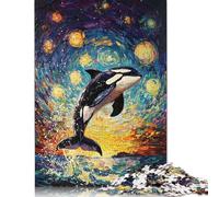 1000 Piece Orca Under Starry Sky Jigsaw Puzzles for Adults Puzzle Adult Jigsaw Puzzle Home Decoration Puzzle Toys 1000pcs (75x50cm)