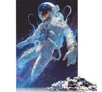 1000 Piece Painting Fantasy Astronaut Puzzle For Adults | Large Jigsaw Puzzle with Premium & Durable Wooden Block Pieces with Precise Interlocking Design 1000pcs (75x50cm)