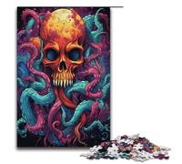 1000 Piece Painting of Colorful Skull Octopus Jigsaw for Kids Paper Puzzles Home Art Decor 1000 PCS(38x26cm)