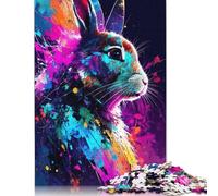 1000 Piece Painting-rabbit Jigsaw Puzzles for Adult Teenagers Wooden Puzzles Sustainable Puzzle for Adults | Games 1000pcs (75x50cm)