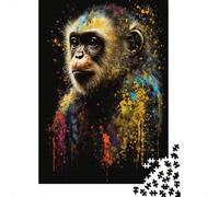 1000 Piece Paintsplash Monkey Jigsaw Puzzle for Adult Teenagers Paper Learning Educational Toys 1000pcs (38x26cm)