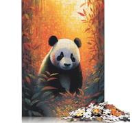1000 Piece Panda Art Style 10 Jigsaw Puzzle for Adult Teenagers Wooden Puzzle Jigsaws for Adults Sustainable Puzzle for Adults 1000pcs (75x50cm)