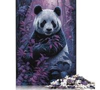 1000 Piece Panda Art Style 6 Jigsaw Puzzle for Adult Teenagers Wooden Puzzle Jigsaws for Adults Sustainable Puzzle for Adults 1000pcs (75x50cm)